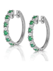 The Diamond Store 9K Gold 0.63ct Emerald Stellato Earrings - Image 3 of 4