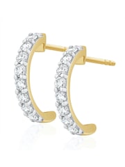 The Diamond Store 9K Yellow Gold 0.50ct H/Si Lab Diamond Comfort Huggie Earrings - Image 1 of 5