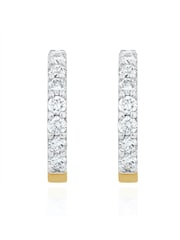 The Diamond Store 9K Yellow Gold 0.50ct H/Si Lab Diamond Comfort Huggie Earrings - Image 3 of 5