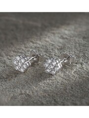 The Diamond Store 9K White Gold 0.50ct H/SI Quality Lab Diamond Cluster Earrings - Image 4 of 5