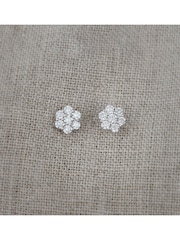 The Diamond Store 9K White Gold 0.50ct H/SI Quality Lab Diamond Cluster Earrings - Image 5 of 5