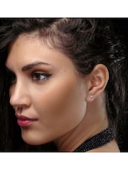 The Diamond Store Natural 0.20ct Lab Diamond Rub Over Stud Earrings in 9K White Gold4.6mm - Image 3 of 4