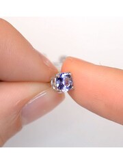 The Diamond Store White Tanzanite 1.00CT High Quality AA 925 Silver Earrings - Image 5 of 6