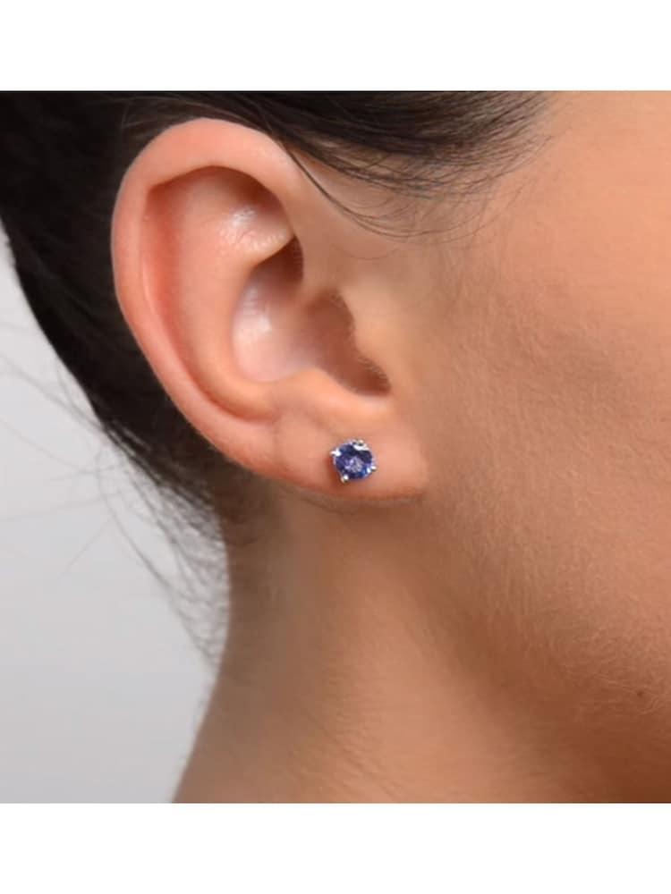 The Diamond Store White Tanzanite 1.00CT High Quality AA 925 Silver Earrings - Image 6 of 6