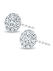 The Diamond Store 9K White Gold 0.50ct H/Si Halo Lab Diamond Earrings - Image 3 of 5