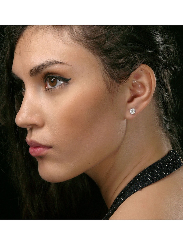 The Diamond Store 9K White Gold 0.50ct H/Si Halo Lab Diamond Earrings - Image 5 of 5