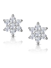 The Diamond Store 9K White Gold 0.30ct Star Cluster Earrings - Image 1 of 4