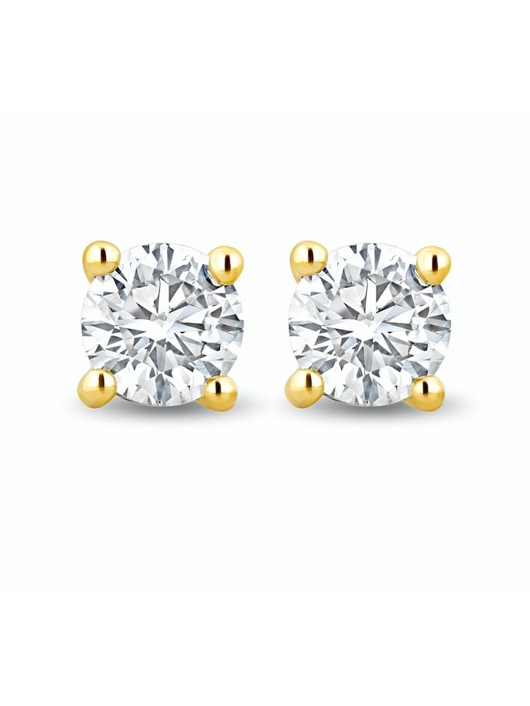 The Diamond Store 9K Yellow Gold 0.50ct H/Si Quality Lab Diamond Stud Earrings - 4.2mm - Image 1 of 6