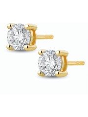 The Diamond Store 9K Yellow Gold 0.50ct H/Si Quality Lab Diamond Stud Earrings - 4.2mm - Image 3 of 6