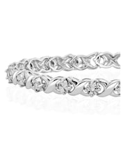 The Diamond Store 925 Silver 0.05ct Diamond Kisses Bracelet - Image 3 of 6