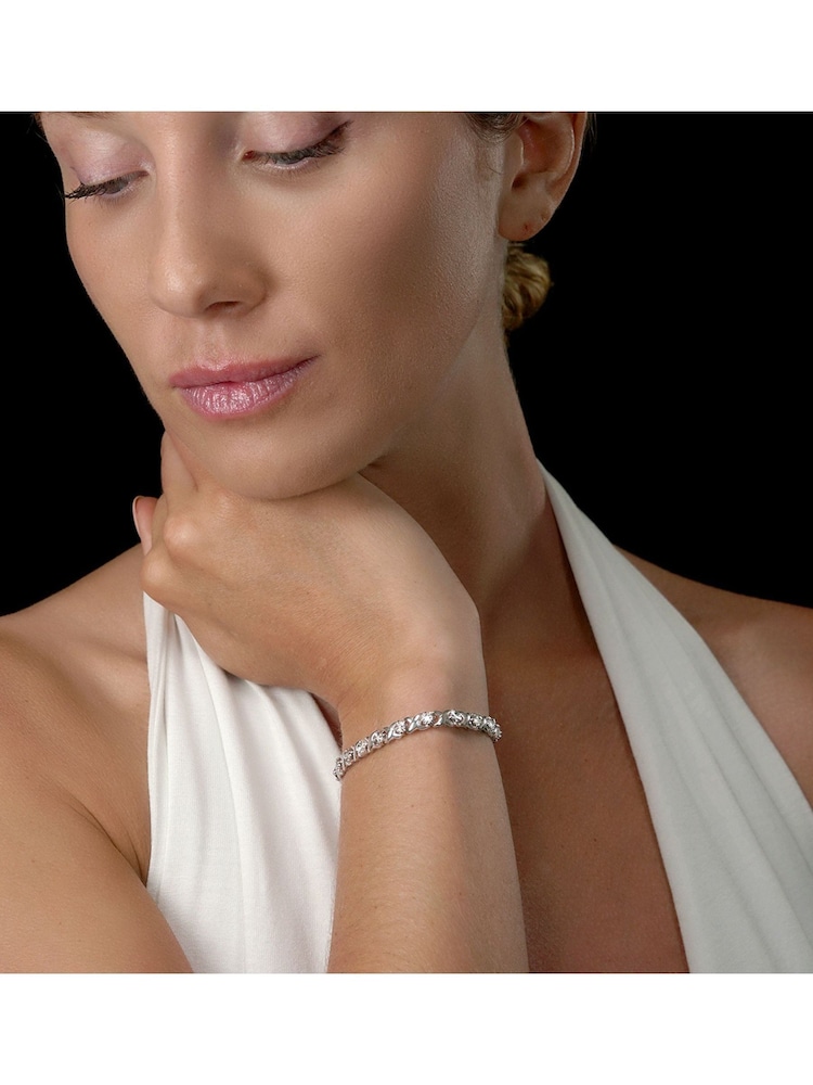 The Diamond Store 925 Silver 0.05ct Diamond Kisses Bracelet - Image 6 of 6