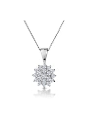 The Diamond Store 9K White Pendant Necklace With 0.25ct Diamonds - Image 1 of 4