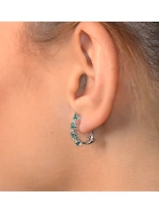The Diamond Store 9K White Gold 1.10ct Emerald and Diamond Earrings - Image 4 of 6