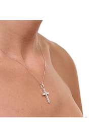 The Diamond Store White 1 Carat Cross Lab Diamond Necklace - Image 5 of 6