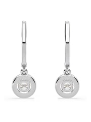 The Diamond Store White Gold Halo Lab Diamond Drop Earrings - Florence - 0.46ct - in 9K White Gold - Image 3 of 4