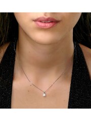 The Diamond Store 9K White Gold 0.50ct H/Si Lab Diamond Solitaire Pendant Necklace - Image 6 of 6
