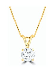 The Diamond Store 9K Yellow Gold 0.25ct H/Si Lab Diamond Solitaire Necklace Pendant - Image 1 of 5