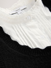 Monochrome Ruffle Neck Shirt Layer Knitted Tank - Image 2 of 3