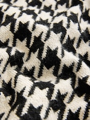 Mono Houndstooth - كنزة محبوكة من الصوف مع طبقة قميص - صورة 6 من 7