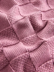 Blush Pink Knitted Tank Shirt Layer With Button Detail - Image 7 of 8