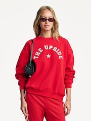 The Upside Red Ranchero Saturn Crew Sweater - Image 1 of 4