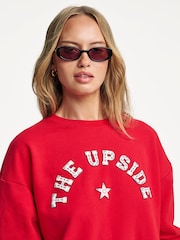 The Upside Red Ranchero Saturn Crew Sweater - Image 4 of 4