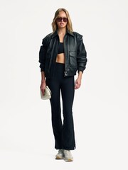 The Upside Black Peached Florence Flare Leggings - Image 1 of 6
