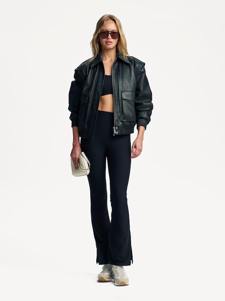 The Upside Black Peached Florence Flare Leggings - Image 1 of 6