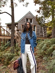 أزرق - The Upside Wildwest Sylvie Fringe Shirt - صورة 3 من 9
