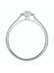 The Diamond Store 9K White 0.25ct H/Si Lab Diamond Halo Engagement Ring - Image 4 of 6