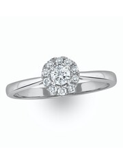 The Diamond Store 9K White 0.25ct H/Si Lab Diamond Halo Engagement Ring - Image 5 of 6