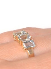 The Diamond Store 9K Yellow Gold 1.65ct Aquamarine and Diamond Ring - Image 4 of 6