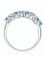 The Diamond Store 9K White Gold 0.98ct Topaz and Diamond Ring - Image 4 of 6