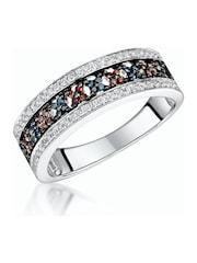 The Diamond Store Silver Stellato Collection Silver Colour 0.23ct Diamond Ring - Image 1 of 4