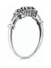 The Diamond Store 9K White Gold 0.34ct Sapphire and Diamond Ring - Image 4 of 5