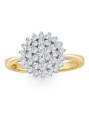 The Diamond Store 9K Yellow Gold 0.50ct White Diamond Cluster Ring - Image 3 of 4