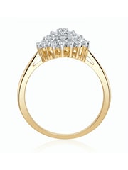 The Diamond Store 9K Yellow Gold 0.50ct White Diamond Cluster Ring - Image 4 of 4
