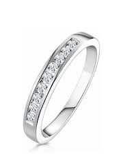 The Diamond Store 9K White Gold Channel Set 0.25ct Lab Diamond Rae Half Eternity Ring - Image 1 of 6