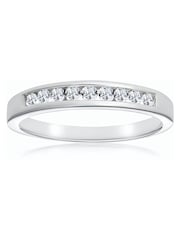 The Diamond Store 9K White Gold Channel Set 0.25ct Lab Diamond Rae Half Eternity Ring - Image 3 of 6