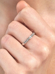 The Diamond Store 9K White Gold Channel Set 0.25ct Lab Diamond Rae Half Eternity Ring - Image 5 of 6