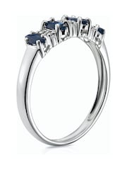 The Diamond Store 9K White Gold 0.76ct Sapphire and Diamond Ring - Image 3 of 6