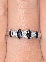 The Diamond Store 9K White Gold 0.76ct Sapphire and Diamond Ring - Image 6 of 6