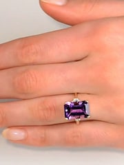 The Diamond Store 9K Yellow Gold 6.40ct Purple Amethyst and Diamond Ring - Image 5 of 6