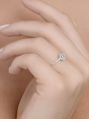 The Diamond Store 9K White Gold Halo Ring With 0.11ct Of Set Diamonds - Image 3 of 6