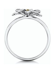 The Diamond Store 9K White Gold Sapphire Yellow Sapphire and Diamond Stellato Ring - Image 4 of 5