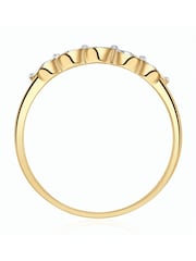 The Diamond Store 9K Gold 0.02ct Diamond Half Eternity Ring - Image 4 of 5