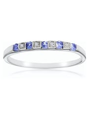 The Diamond Store 9K White Gold 0.18ct Tanzanite and Diamond Ring - Image 3 of 6