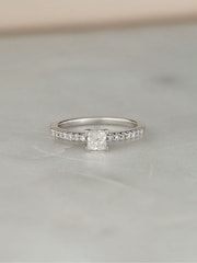 The Diamond Store 9K White Gold Ella Halo 0.55ct Lab Diamond Engagement Ring - Image 3 of 6