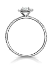 The Diamond Store 9K White Gold Ella Halo 0.55ct Lab Diamond Engagement Ring - Image 4 of 6