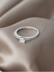 The Diamond Store 9K White Gold Ella Halo 0.55ct Lab Diamond Engagement Ring - Image 6 of 6
